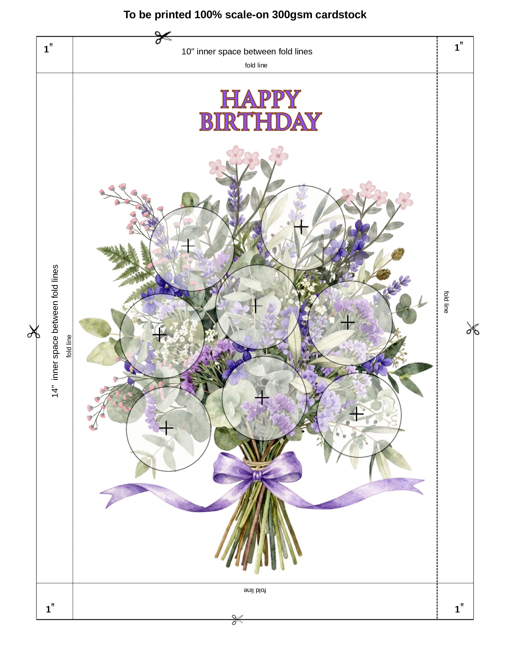 US-CUPCAKE BOX INSERT TEMPLATES  Bouquet purple & pink